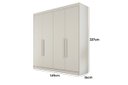 Ver imagem 2 de Guarda Roupa 4 Portas 3 Gavetas e Nantes Off White - Europa