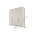 Ver imagem 2 de Guarda Roupa 4 Portas 3 Gavetas e Nantes Off White - Europa