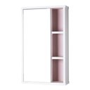 Ver imagem 1 de Armário para Banheiro Milano com Espelho MDP 42cm Branco e Rosa Pontto Lavabo
