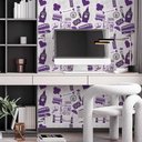 Ver imagem 1 de Papel de Parede Casual Londres Roxo Gh Papel de Parede 3,0m