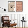 Kit 2 Quadros Cantinho do Café Quentinho 33x24cm:moldura Branca - 1