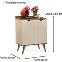 Ver imagem 2 de Aparador 2 Portas Buffet Espresso Cantinho Café Pés Palito Perola / Caramelo - Comprar Moveis em Cas