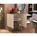 Ver imagem 3 de Aparador 2 Portas Buffet Espresso Cantinho Café Pés Palito Perola / Caramelo - Comprar Moveis em Cas