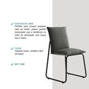 Ver imagem 3 de Conjunto 2 Cadeiras de Jantar Soft 1750 Carraro Grafite Preto