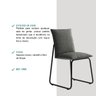 Conjunto 2 Cadeiras de Jantar Soft 1750 Carraro Grafite Preto - 3