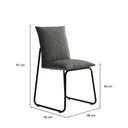 Ver imagem 2 de Conjunto 2 Cadeiras de Jantar Soft 1750 Carraro Grafite Preto