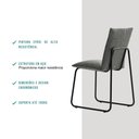 Ver imagem 4 de Conjunto 2 Cadeiras de Jantar Soft 1750 Carraro Grafite Preto