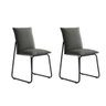 Conjunto 2 Cadeiras de Jantar Soft 1750 Carraro Grafite Preto - 1