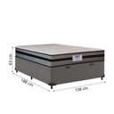 Ver imagem 2 de Cama Box Baú Casal Gazin Colchão com Molas Ensacadas Vibe 138x188x63cm Cinza/preto