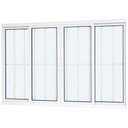 Ver imagem 1 de Janela de alumínio com grade 04 folhas Bco Master - 1,00x2,00m