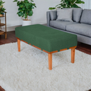 Ver imagem 2 de Puff Retangular Mini Recamier em Linho e Madeira Maciça 80 Cm