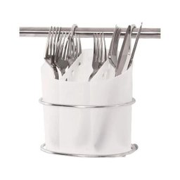 Porta Talheres Plástico com Suporte Inox Jomer 3023 - 1 Porta Talheres Plástico com Suporte Inox Jomer 3023 - 1