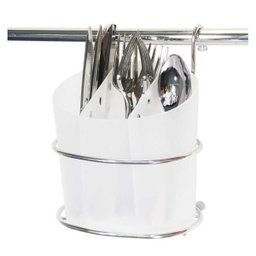 Porta Talheres Plástico com Suporte Inox Jomer 3023 - 2 Porta Talheres Plástico com Suporte Inox Jomer 3023 - 2