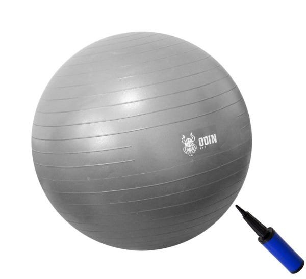 Bola Suiça Pilates Yoga Abdominal Gym Ball 75cm Cinza - 1