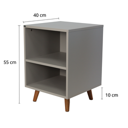 Mesa de Cabeceira Nicho 400x550x400 Sal Rosa - Mdf Arauco - 4