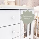 Ver mais imagens de Conjunto Quarto Bebê Guarda Roupa Ariel 3 Portas Cômoda 4 Gavetas 1 Porta 100% MDF Branco