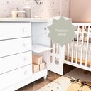 Ver imagem 7 de Conjunto Quarto Bebê Guarda Roupa Ariel 3 Portas Cômoda 4 Gavetas 1 Porta 100% MDF Branco