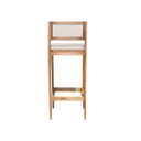 Ver imagem 5 de Kit 6 Banquetas Madeira Area Gourmet Estofadas com Encosto:Mel com Sintetico Bege