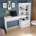 Ver imagem 2 de Mesa Para Estudo com Nichos e 2 Gavetas Lia Flex