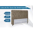 Ver imagem 2 de Cabeceira Cama Box Estofada Queen Queen Imperatriz Plus Suede Cinza - Simbal