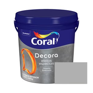 Tinta Acrílica Decora Efeitos Especiais Cimento Queimado Tubarão Branco 4,8kg Coral