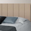 Ver imagem 3 de Cabeceira Modular Paris Veludo Solteiro 100 Cm 5 Modulos:bege
