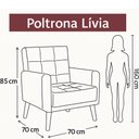 Ver imagem 5 de Poltrona para Descanço com Pés de Madeira Livia Matrix