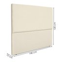 Ver imagem 3 de Cabeceira Casal 140 Cm com Frame Luna Suede Bege Artte