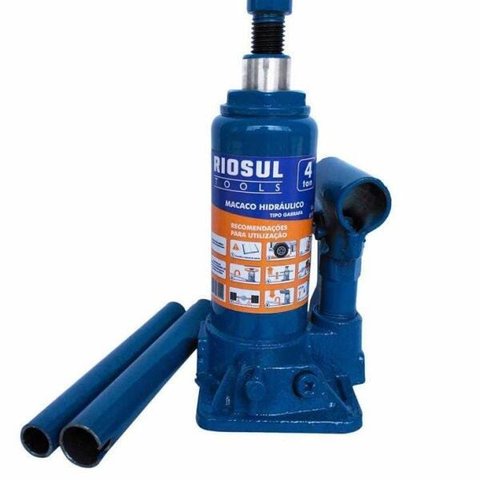 Macaco Hidráulico Garrafa Riosul Tools R070002, 4 toneladas