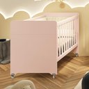 Ver imagem 2 de Berço Evolution 4 em 1 Rosa Fosco com Colchão Baby Physical - Reller Móveis