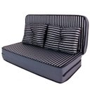 Ver imagem 3 de Puff Multiuso 3 em 1 Casal com Travesseiro Jacquard Preto Bf Colchões