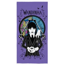 Toalha Aveludada Wandinha 70 Cm X 1,40 M Toque Aveludado e Macio - 1