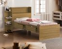 Ver imagem 6 de Cama Isa Solteiro de Mdf com Gavetas Nichos Lateral e Baú + Colchão D20