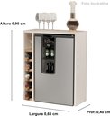 Ver imagem 3 de Adega Planejada Carvalho 4008 Cor Off White / Nature - Comprar Moveis em Casa