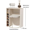 Ver imagem 4 de Adega Planejada Carvalho 4008 Cor Off White / Nature - Comprar Moveis em Casa