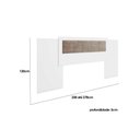 Ver imagem 2 de Cabeceira Cama Box Madeirado Casal/queen 1161 Estofada Extensível Branco - Carraro