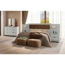 Ver imagem 3 de Cabeceira Cama Box Madeirado Casal/queen 1161 Estofada Extensível Branco - Carraro