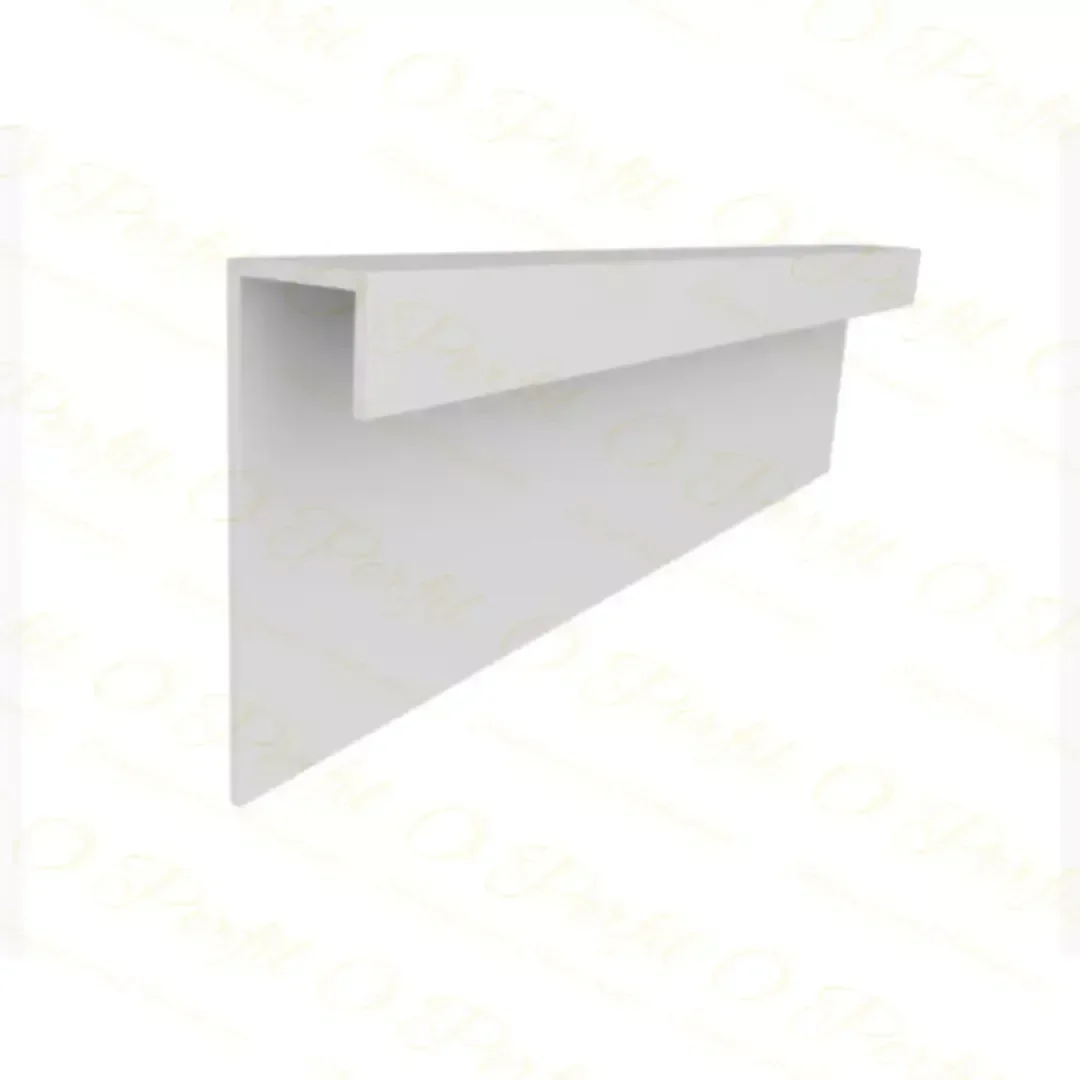 Rodapé Embutido, Mod "j" - 10 X 13 X 50 X 3000 Mm - Branco Fosco Epóxi - Aluminio