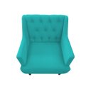 Ver imagem 2 de Poltrona Decorativa Julia Suede Azul Tifany Pés Madeira Mz Decor