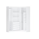 Ver imagem 2 de Guarda- Roupa Modulado Roupeiro de Canto L 5 Portas 4 Gavetas Sapateira Versatille Yescasa
