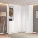 Ver imagem 1 de Guarda- Roupa Modulado Roupeiro de Canto L 5 Portas 4 Gavetas Sapateira Versatille Yescasa