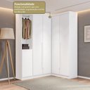Ver imagem 5 de Guarda- Roupa Modulado Roupeiro de Canto L 5 Portas 4 Gavetas Sapateira Versatille Yescasa