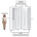 Ver imagem 3 de Guarda- Roupa Modulado Roupeiro de Canto L 5 Portas 4 Gavetas Sapateira Versatille Yescasa