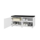 Ver imagem 2 de Sapateira para Hall de Entrada com Estofado 90 x 44 Cm MDP Branco - BS