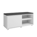 Ver imagem 3 de Sapateira para Hall de Entrada com Estofado 90 x 44 Cm MDP Branco - BS