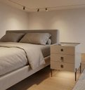 Ver imagem 3 de Mesa de Cabeceira Multifuncional Smart Pro-max: Carregador por Indução, Led, Biometria e Gavetas Sof