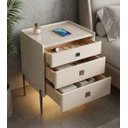 Ver imagem 5 de Mesa de Cabeceira Multifuncional Smart Pro-max: Carregador por Indução, Led, Biometria e Gavetas Sof
