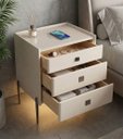 Ver imagem 5 de Mesa de Cabeceira Multifuncional Smart Pro-max: Carregador por Indução, Led, Biometria e Gavetas Sof