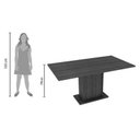 Ver imagem 3 de Mesa Madesa Retangular Tampo de Madeira 5275 Rustic/Preto Cor:Rustic/Preto