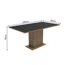 Ver imagem 2 de Mesa Madesa Retangular Tampo de Madeira 5275 Rustic/Preto Cor:Rustic/Preto